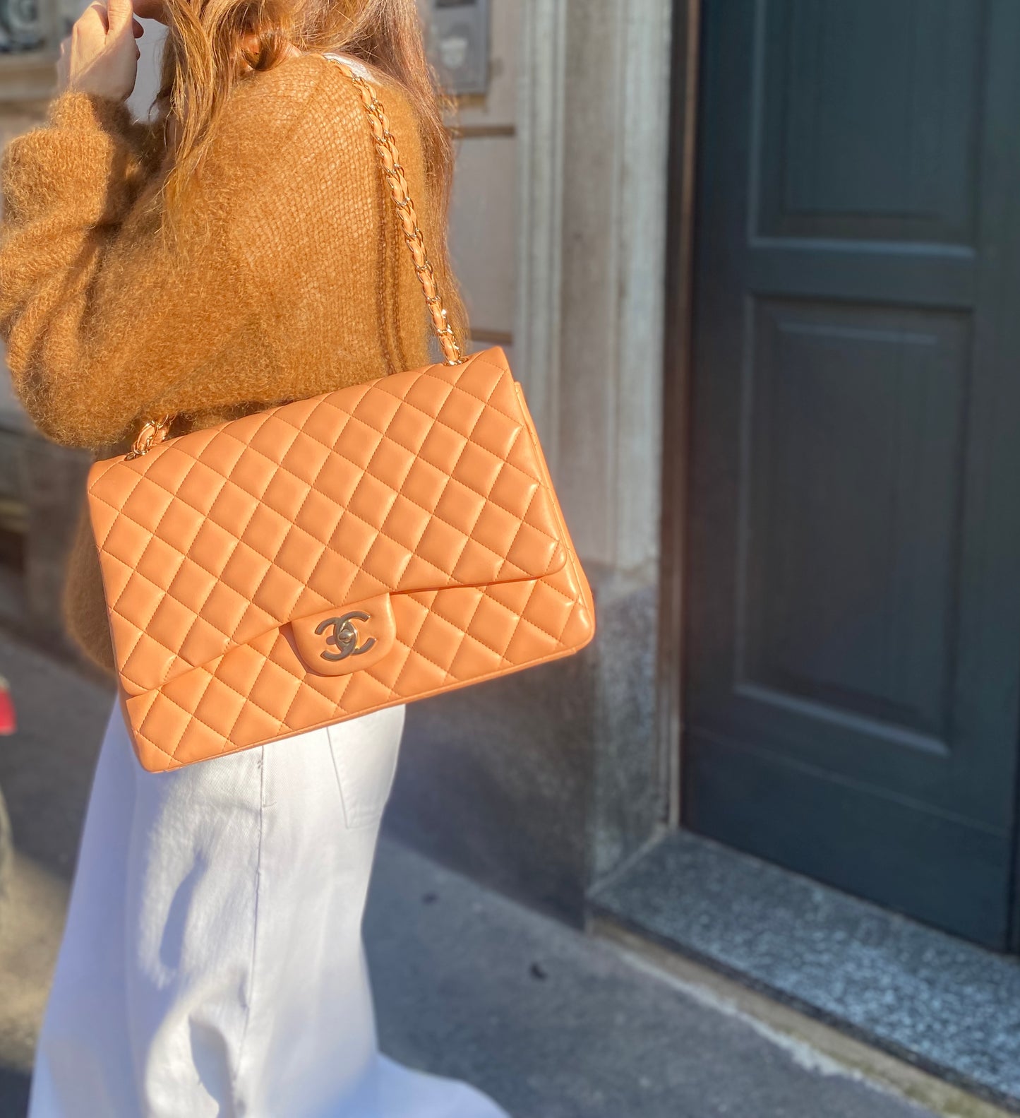 BORSA CHANEL 2.55 SALMONE