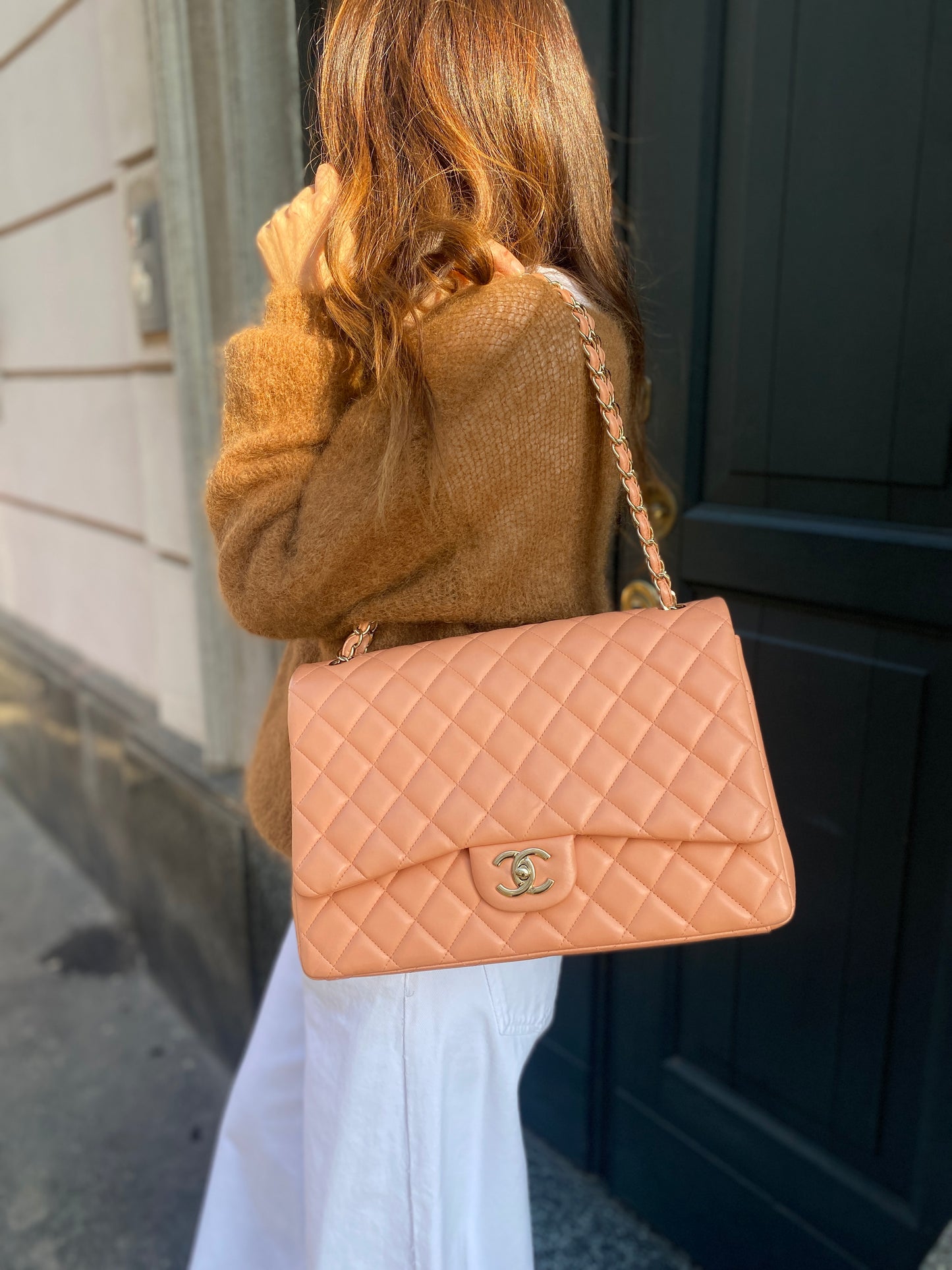 BORSA CHANEL 2.55 SALMONE