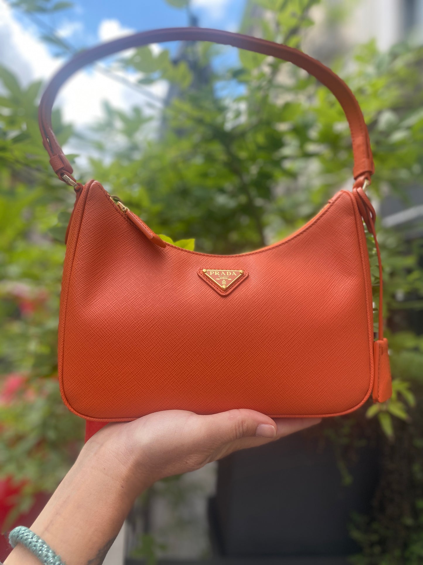BORSA PRADA REEDITION ARANCIONE