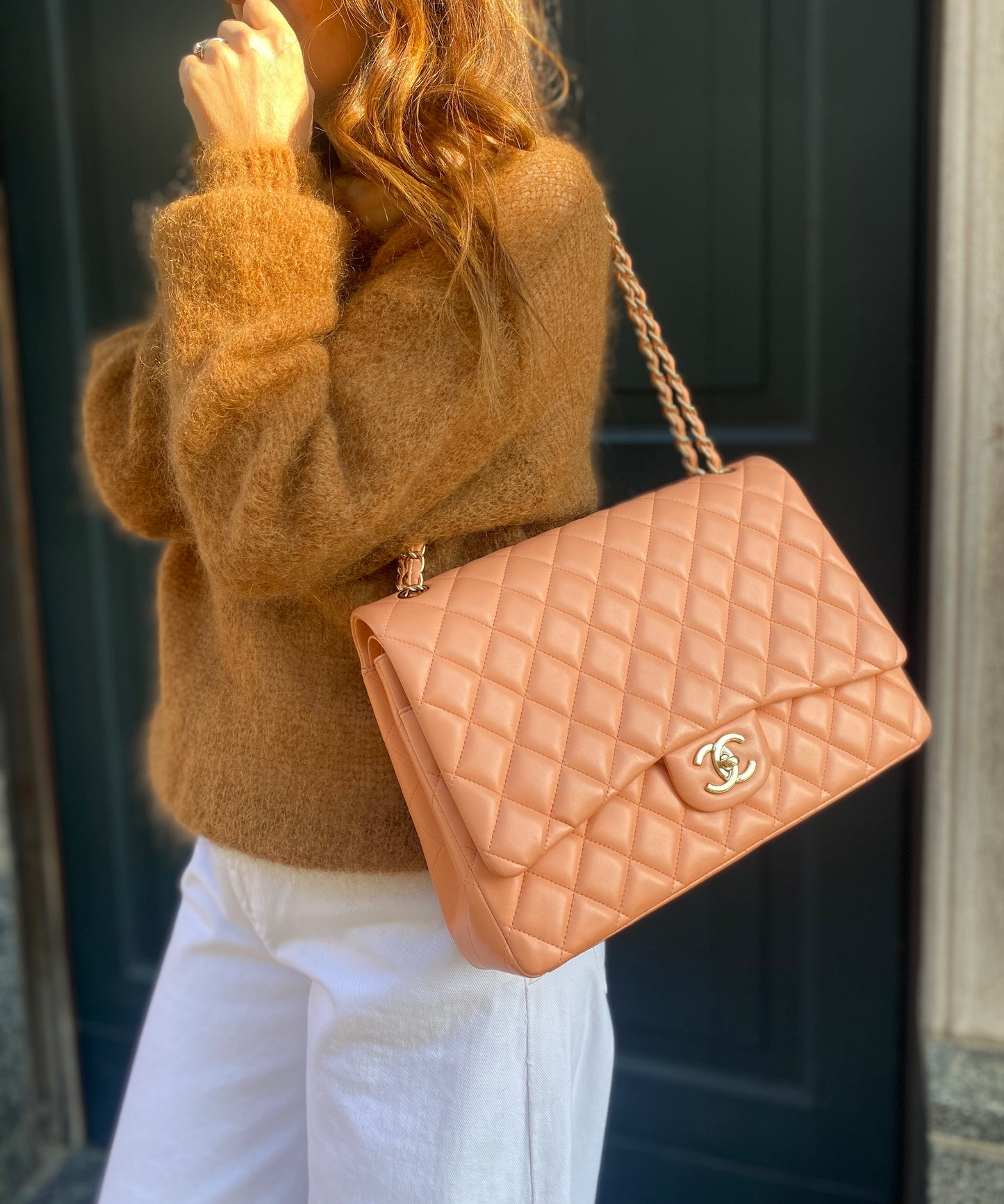 BORSA CHANEL 2.55 SALMONE