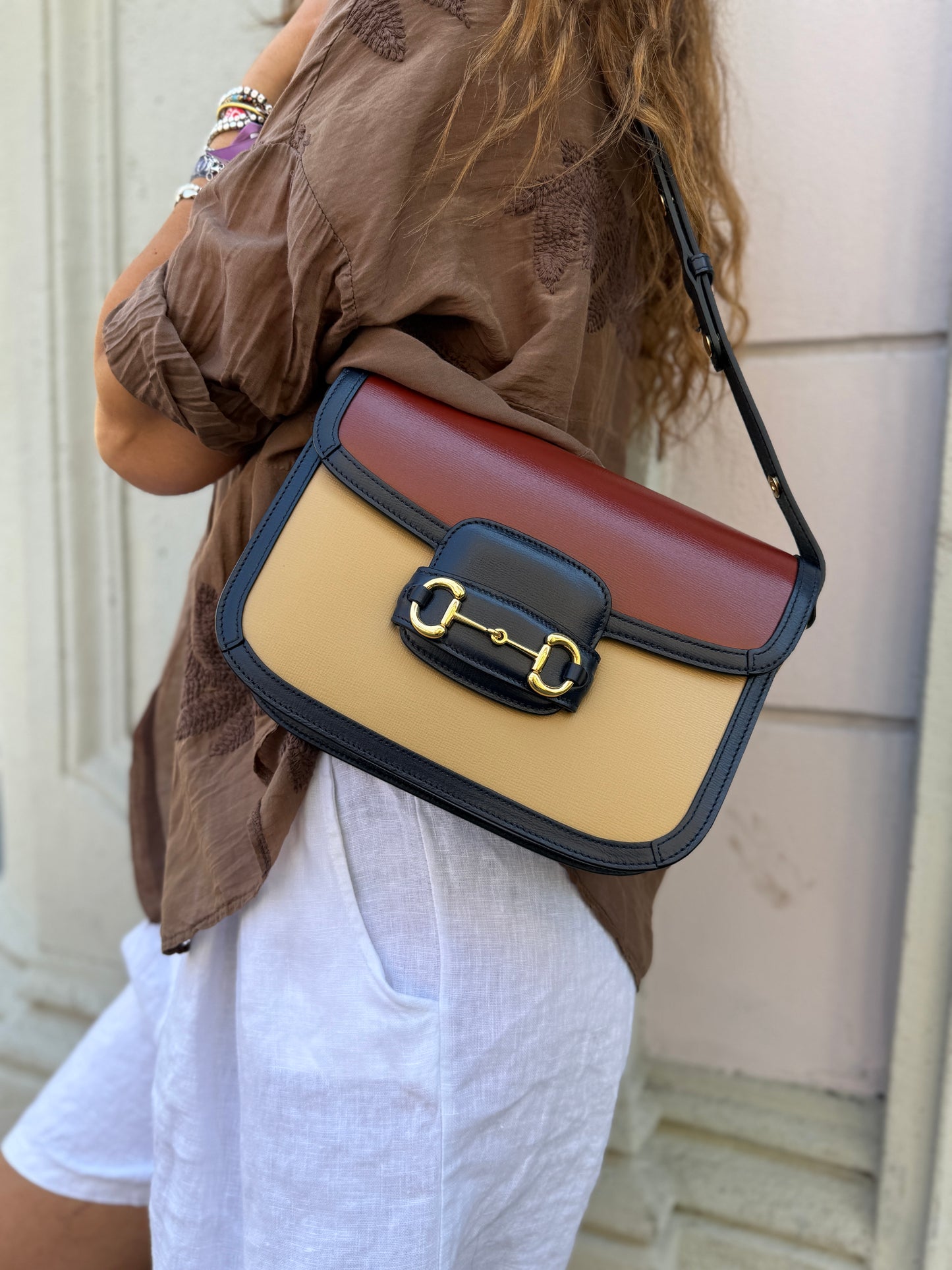 BORSA GUCCI HORSEBIT 1955 MULTICOLOR