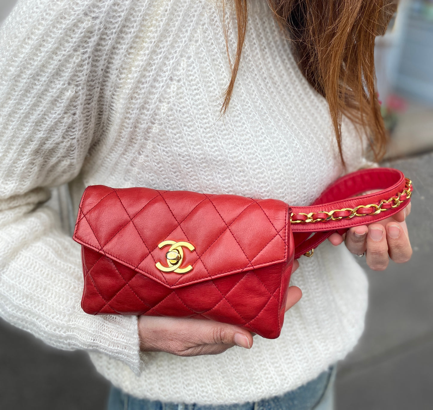 BORSA MARSUPIO COLORE ROSSO