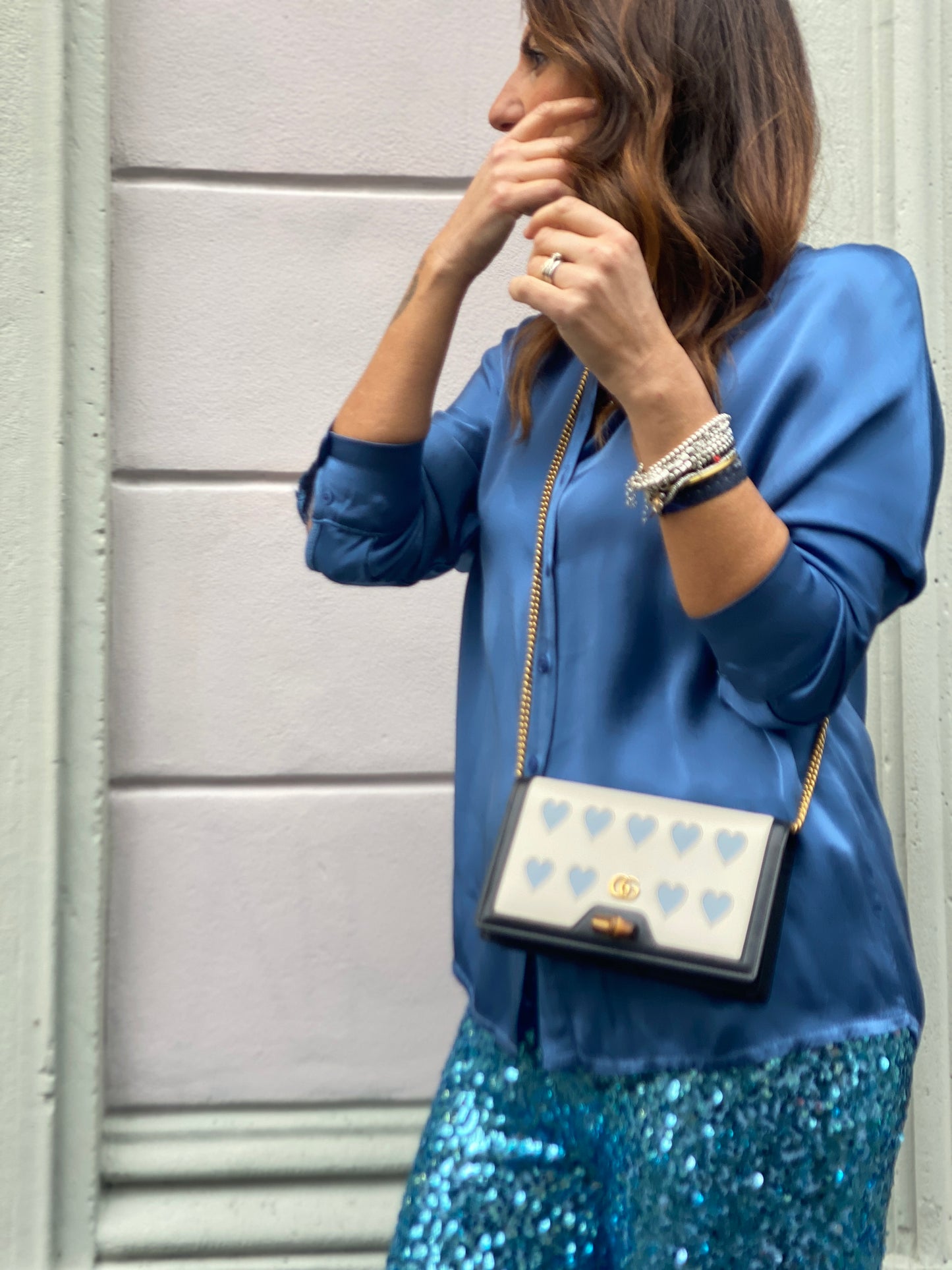 BORSA GUCCI CUORI E BAMBU'