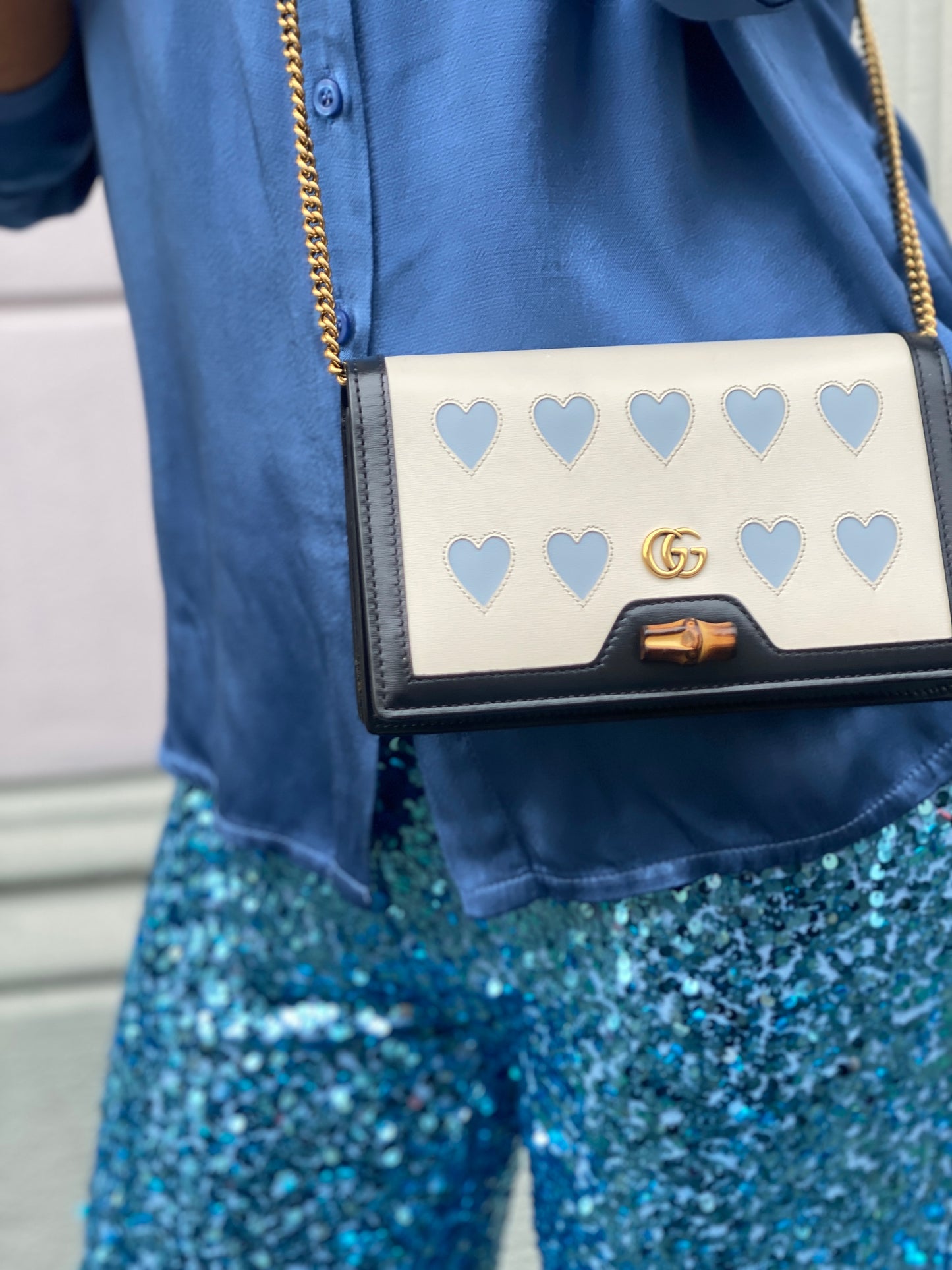 BORSA GUCCI CUORI E BAMBU'