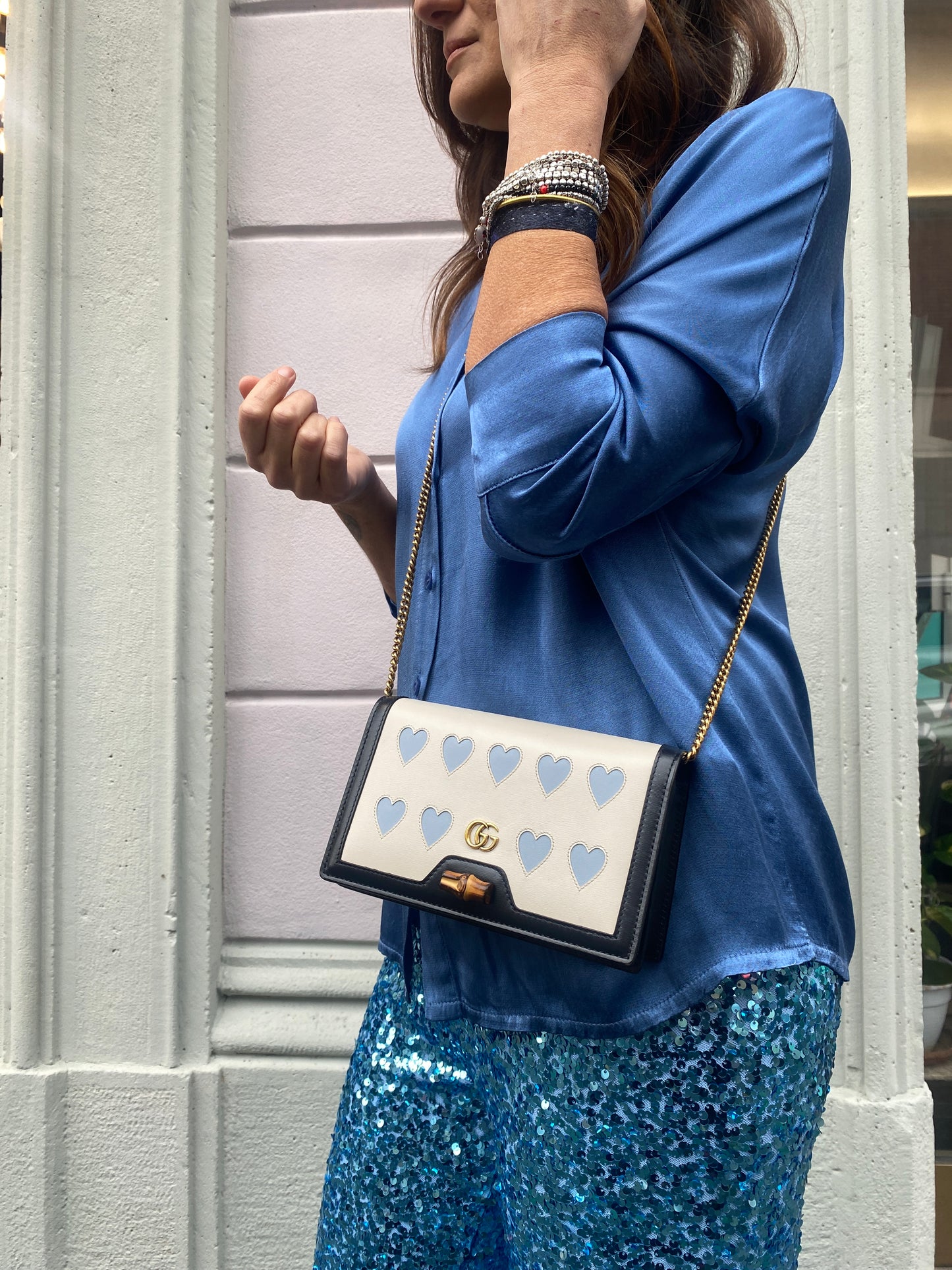 BORSA GUCCI CUORI E BAMBU'
