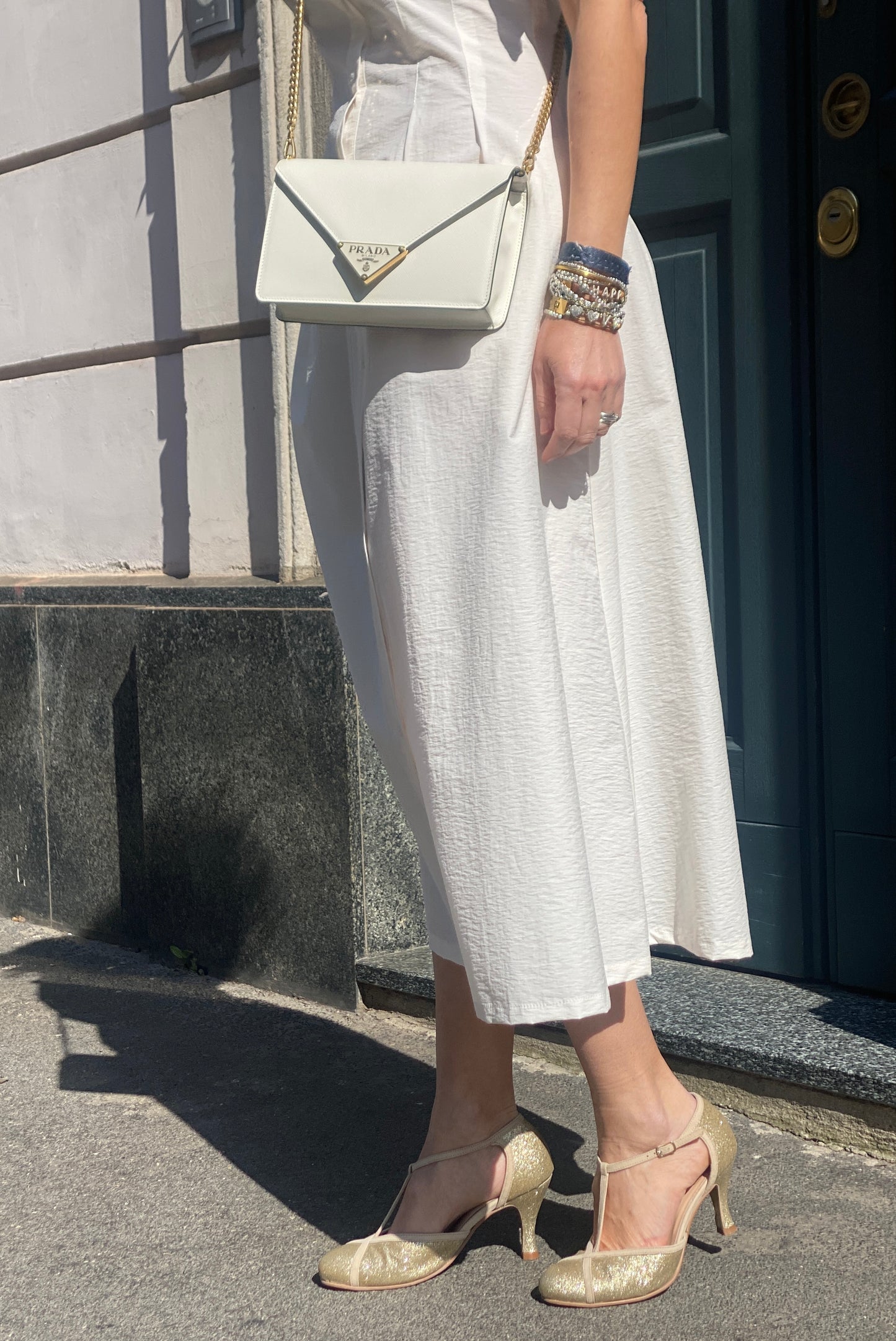 BORSA PRADA A TRACOLLA, BIANCA