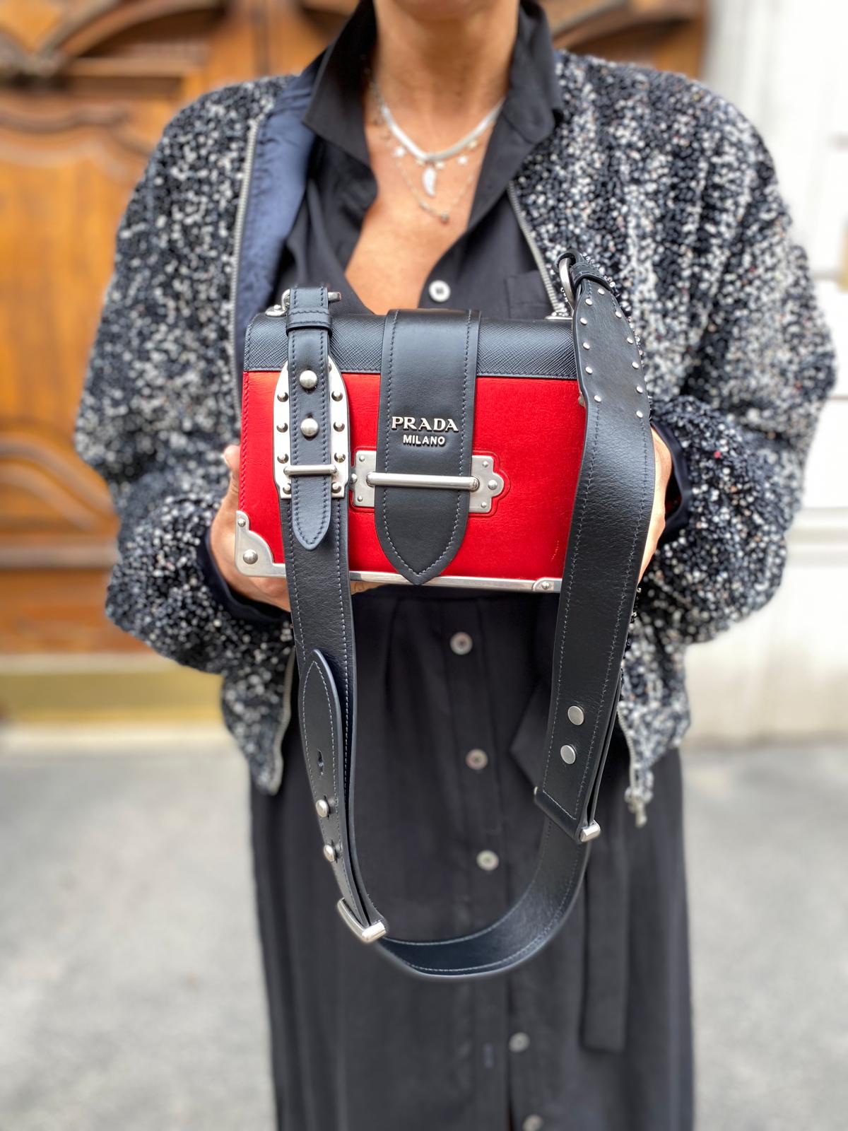 BORSA PRADA CAHIER ROSSA E NERA