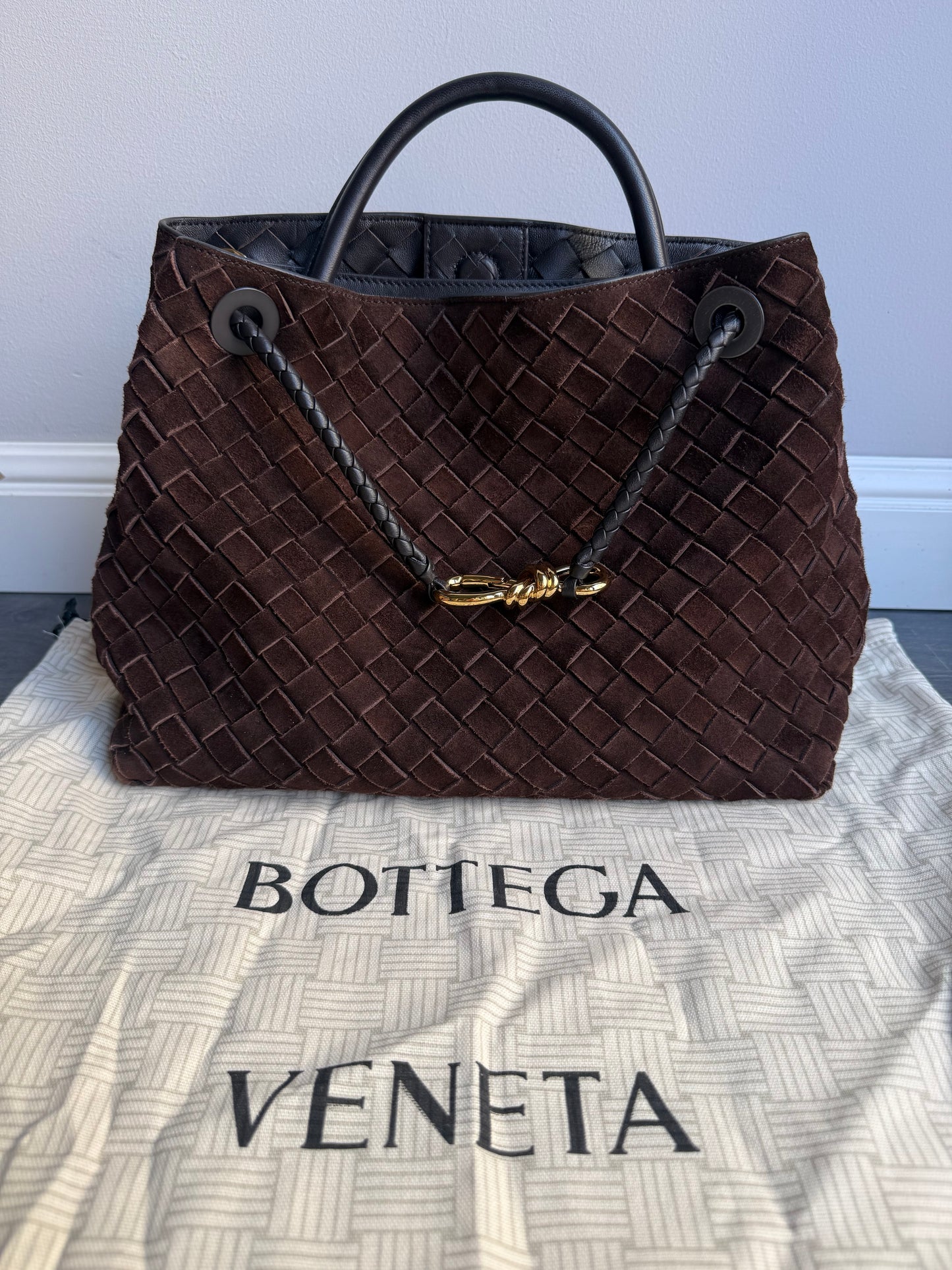 Borsa Bottega Veneta “Andiamo” velluto