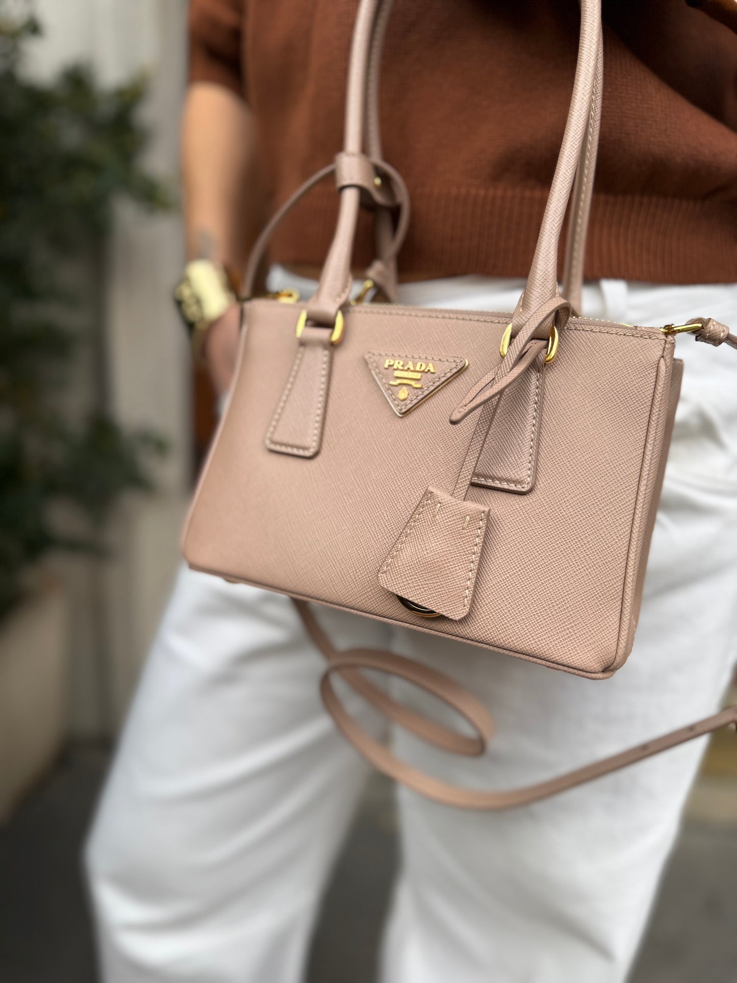 Borsa Prada galleria mini rosa