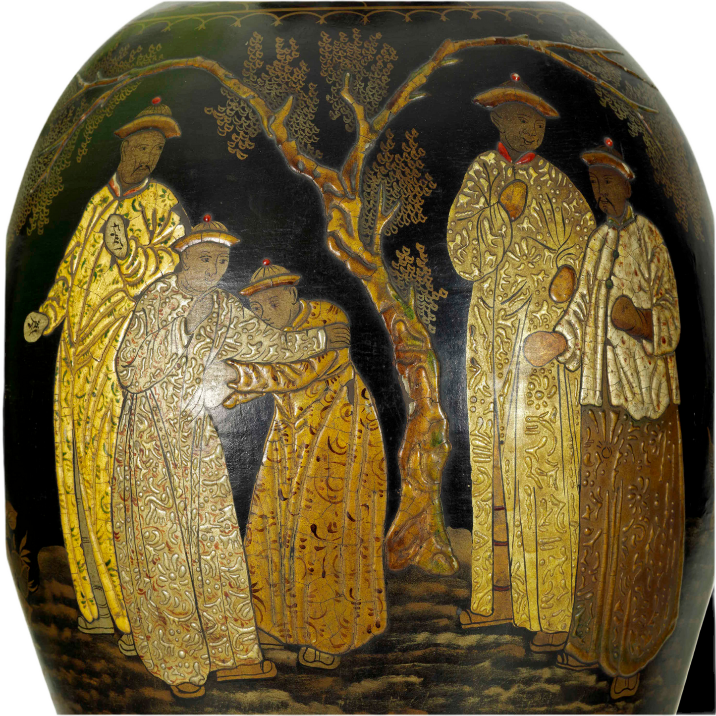 COPPIA DI VASI A CHINOISERIE