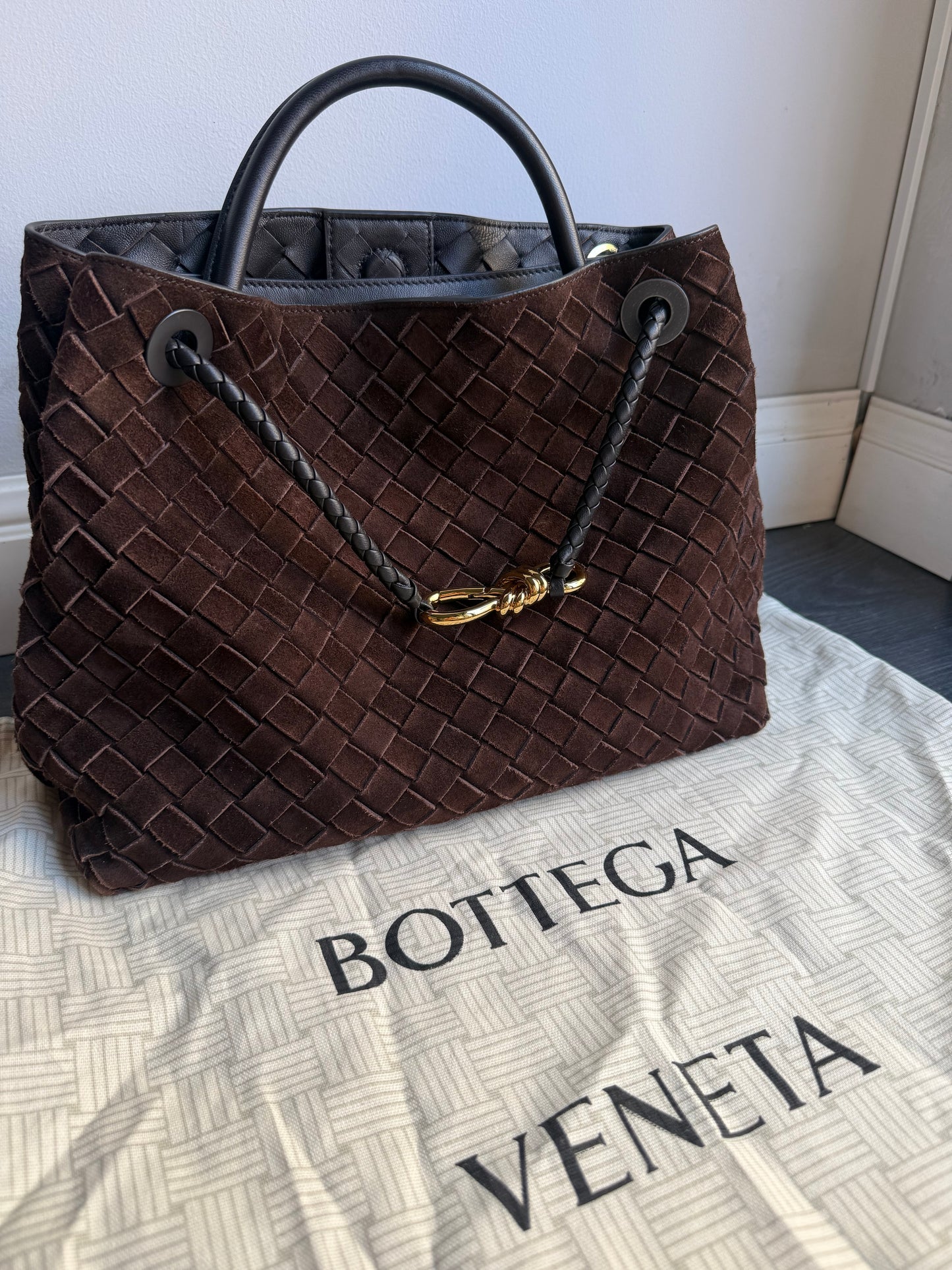 Borsa Bottega Veneta “Andiamo” velluto
