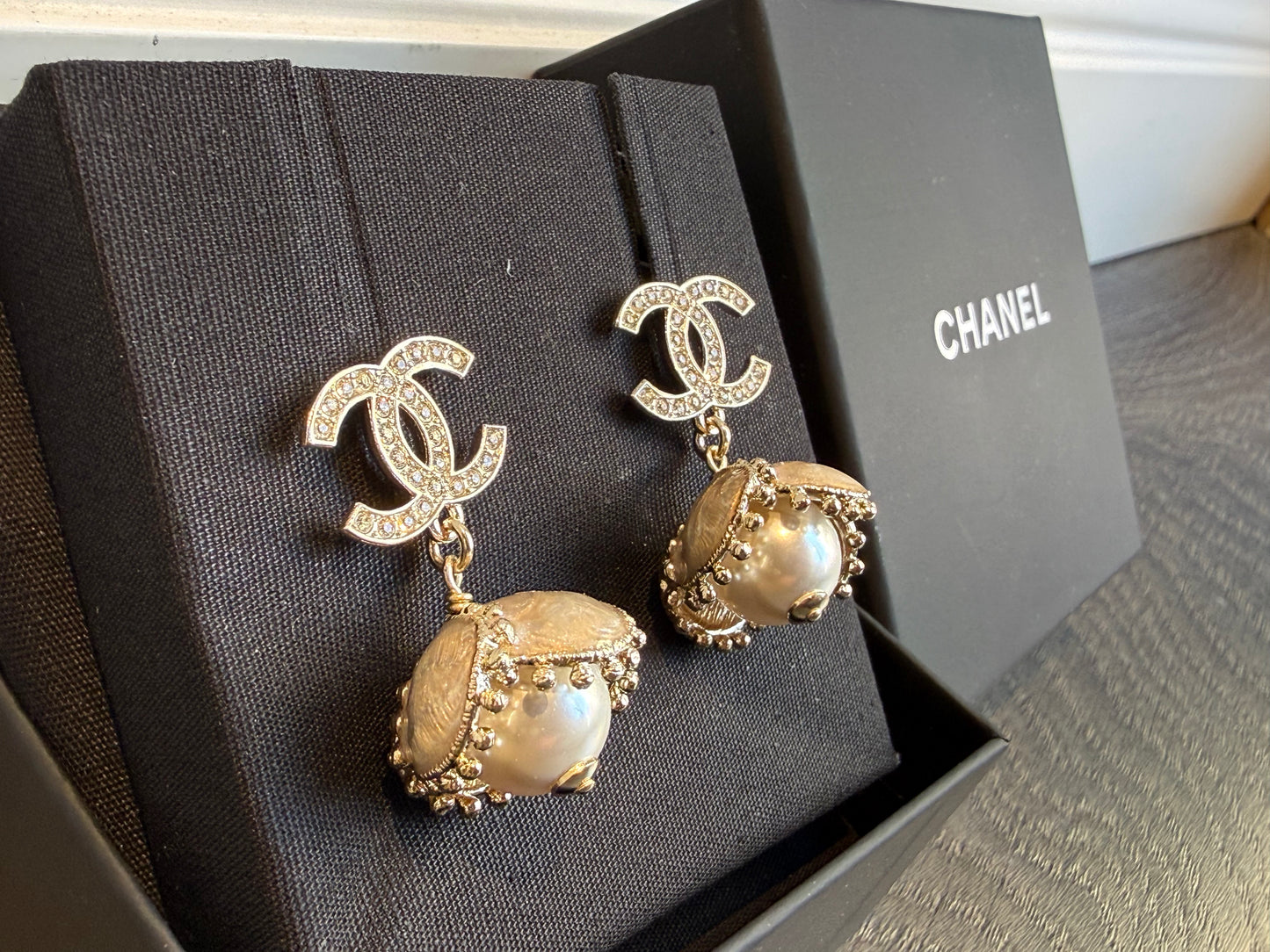 Orecchini Chanel Camelia pendente