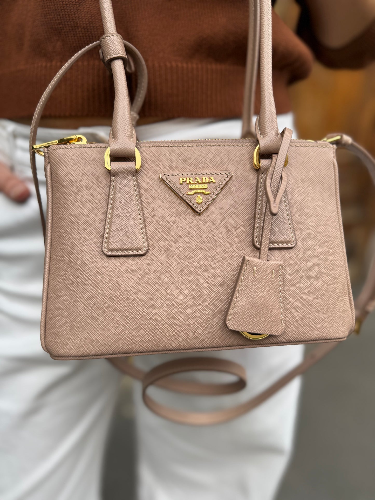 Borsa Prada galleria mini rosa