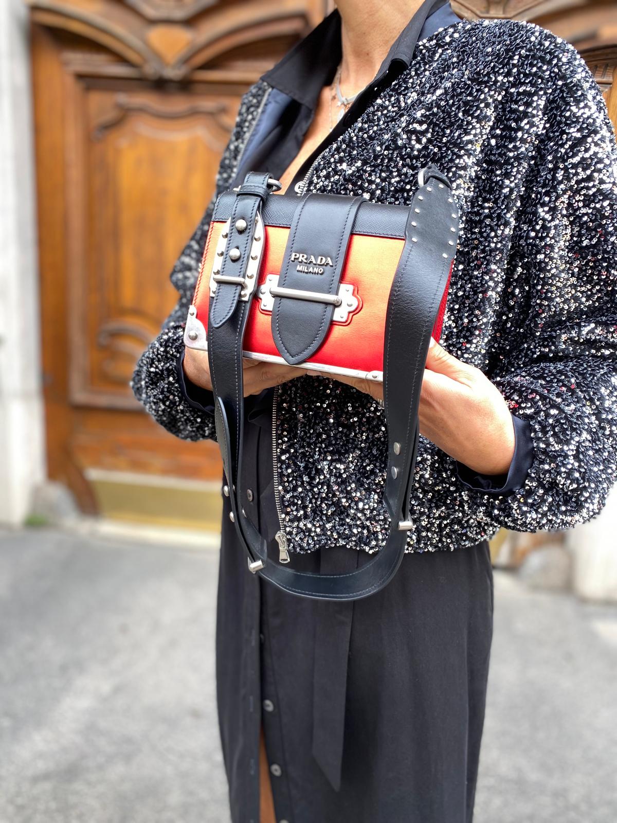 BORSA PRADA CAHIER ROSSA E NERA