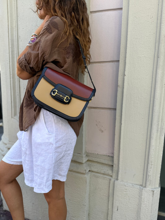 BORSA GUCCI HORSEBIT 1955 MULTICOLOR