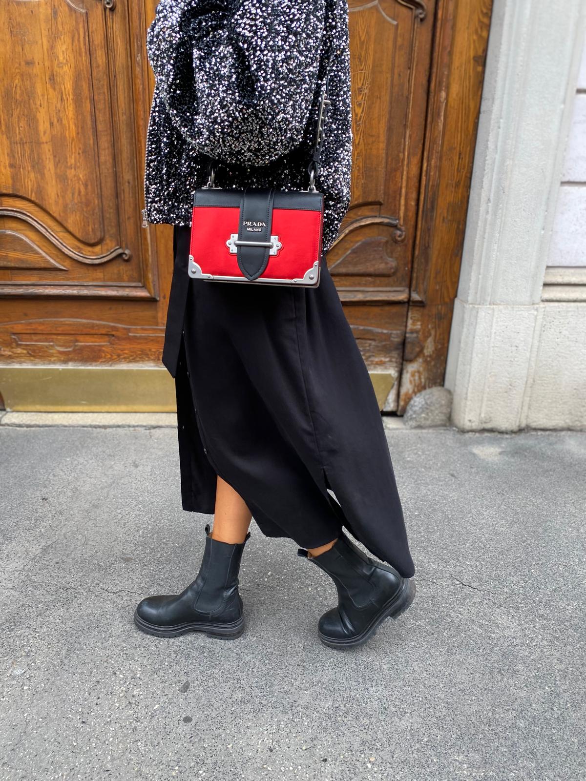 BORSA PRADA CAHIER ROSSA E NERA