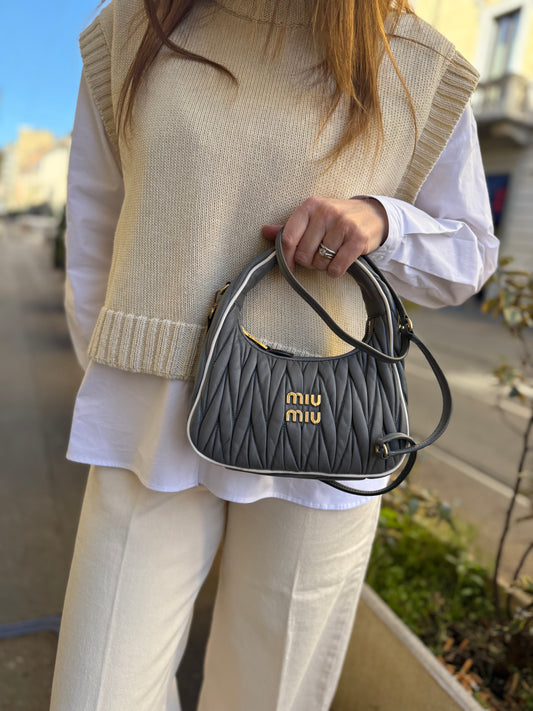 Borsa Prada wander grigia