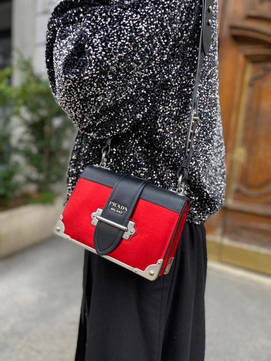 BORSA PRADA CAHIER ROSSA E NERA