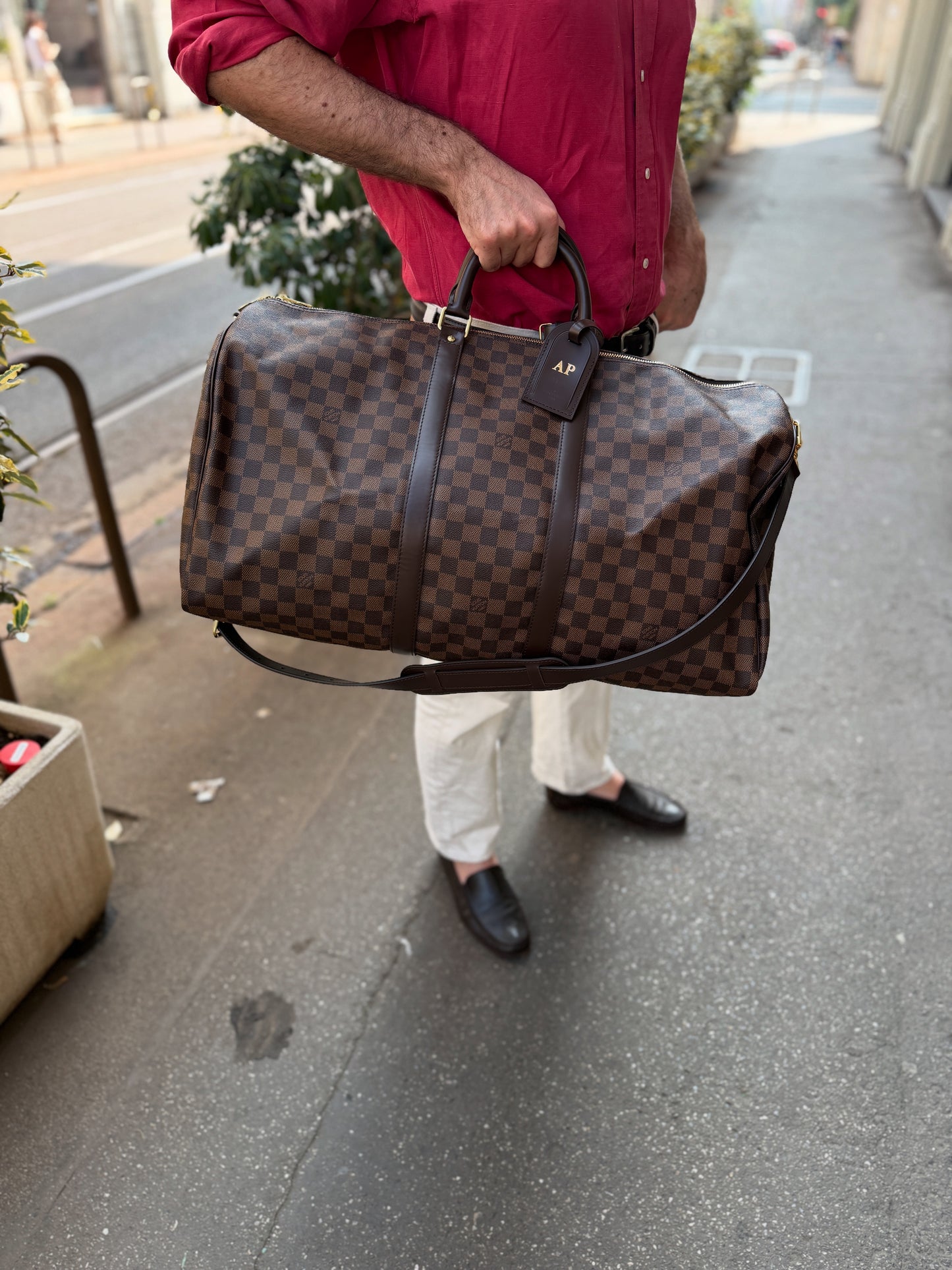 BORSONE KEEPALL 55 LOUIS VUITTON DAMIER