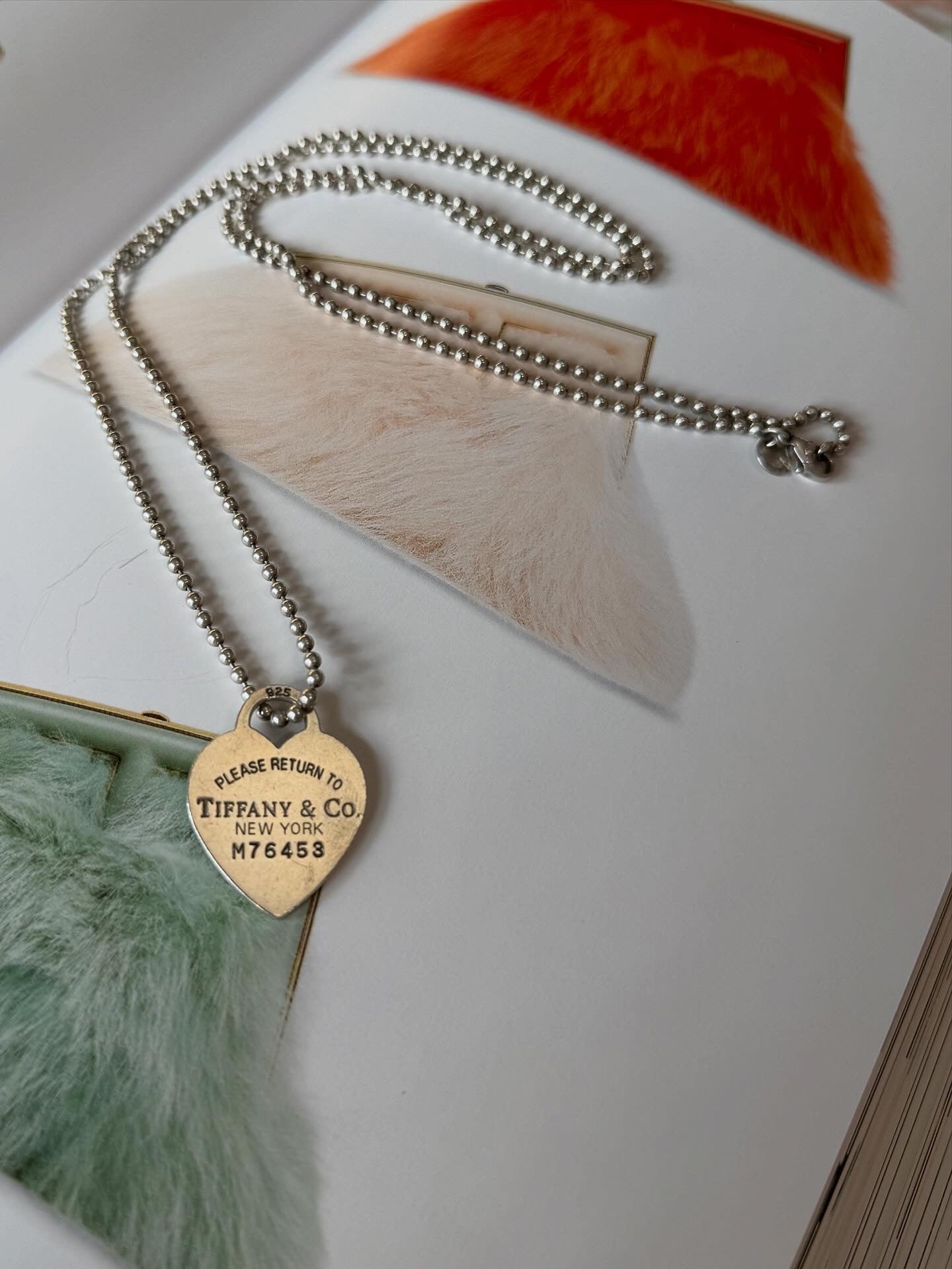 Collana Tiffany lunga con pendente cuore