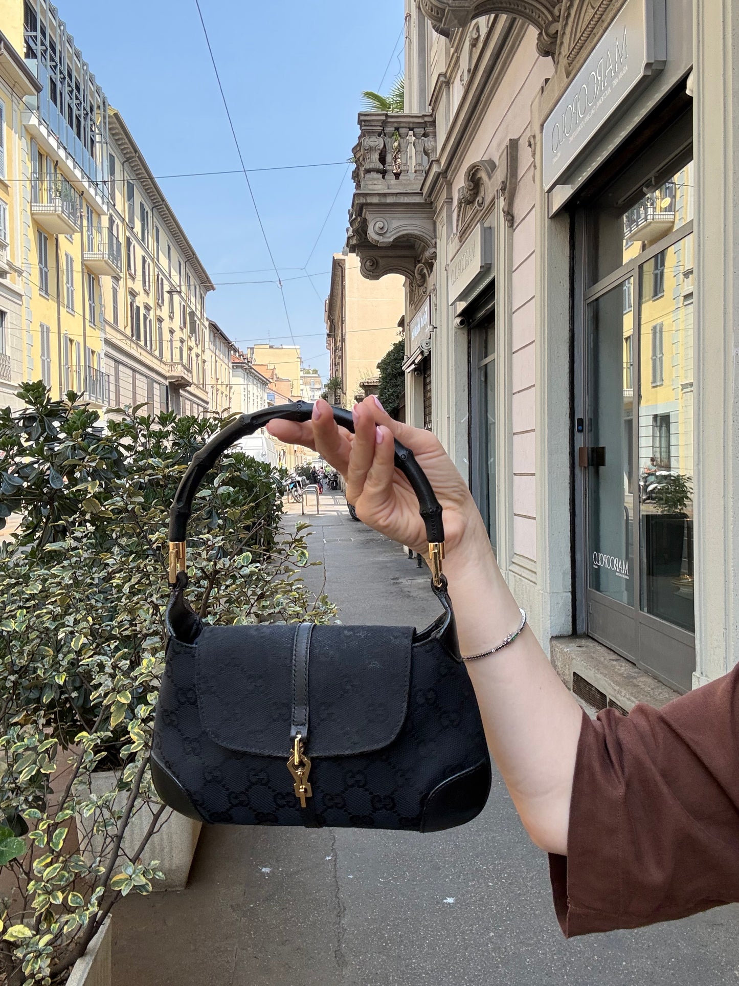 Borsa Gucci mini Jackie bambù