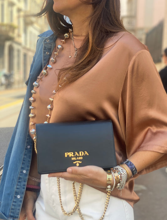 BORSA PRADA A TRACOLLA NERA