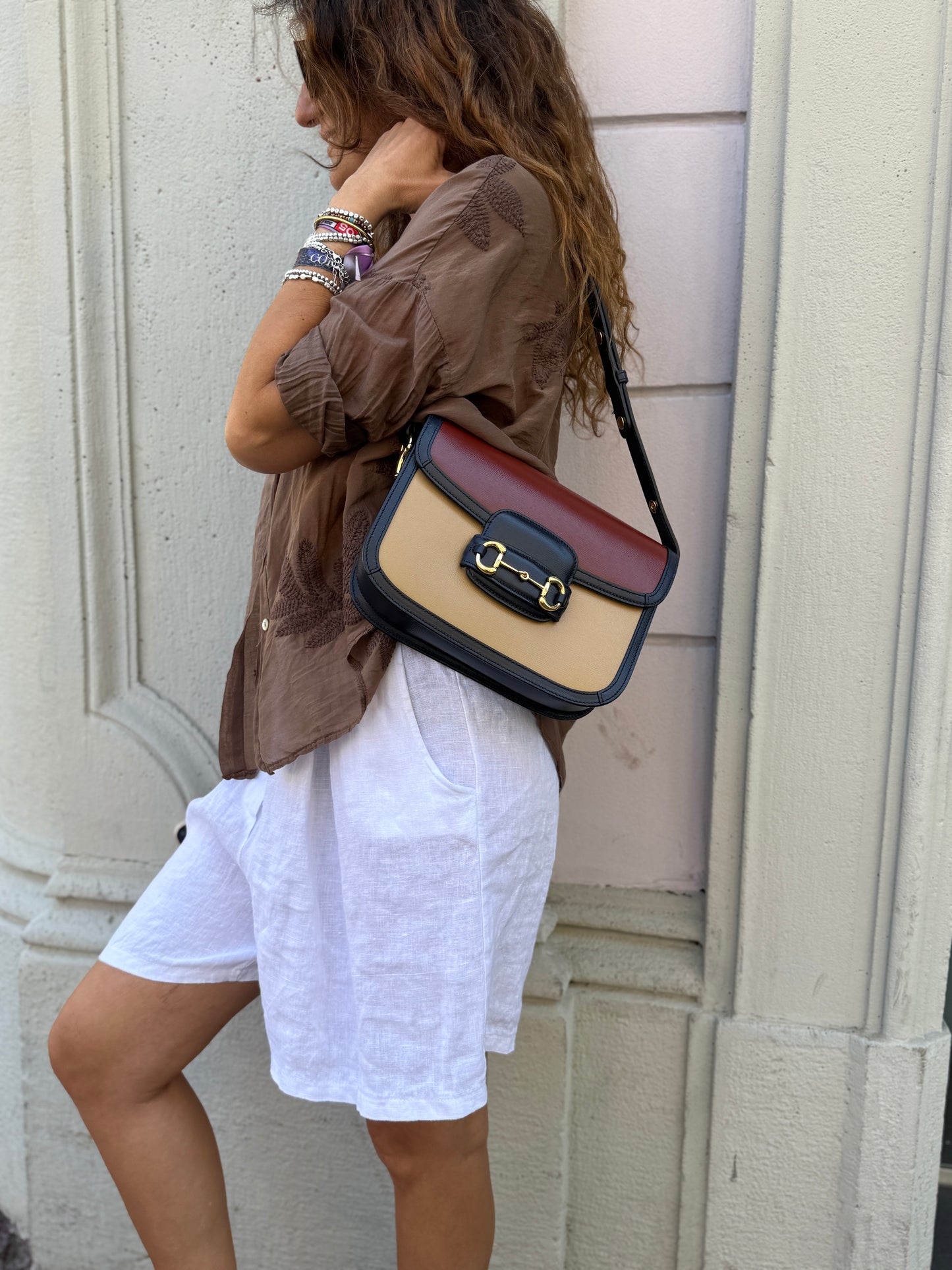 BORSA GUCCI HORSEBIT 1955 MULTICOLOR