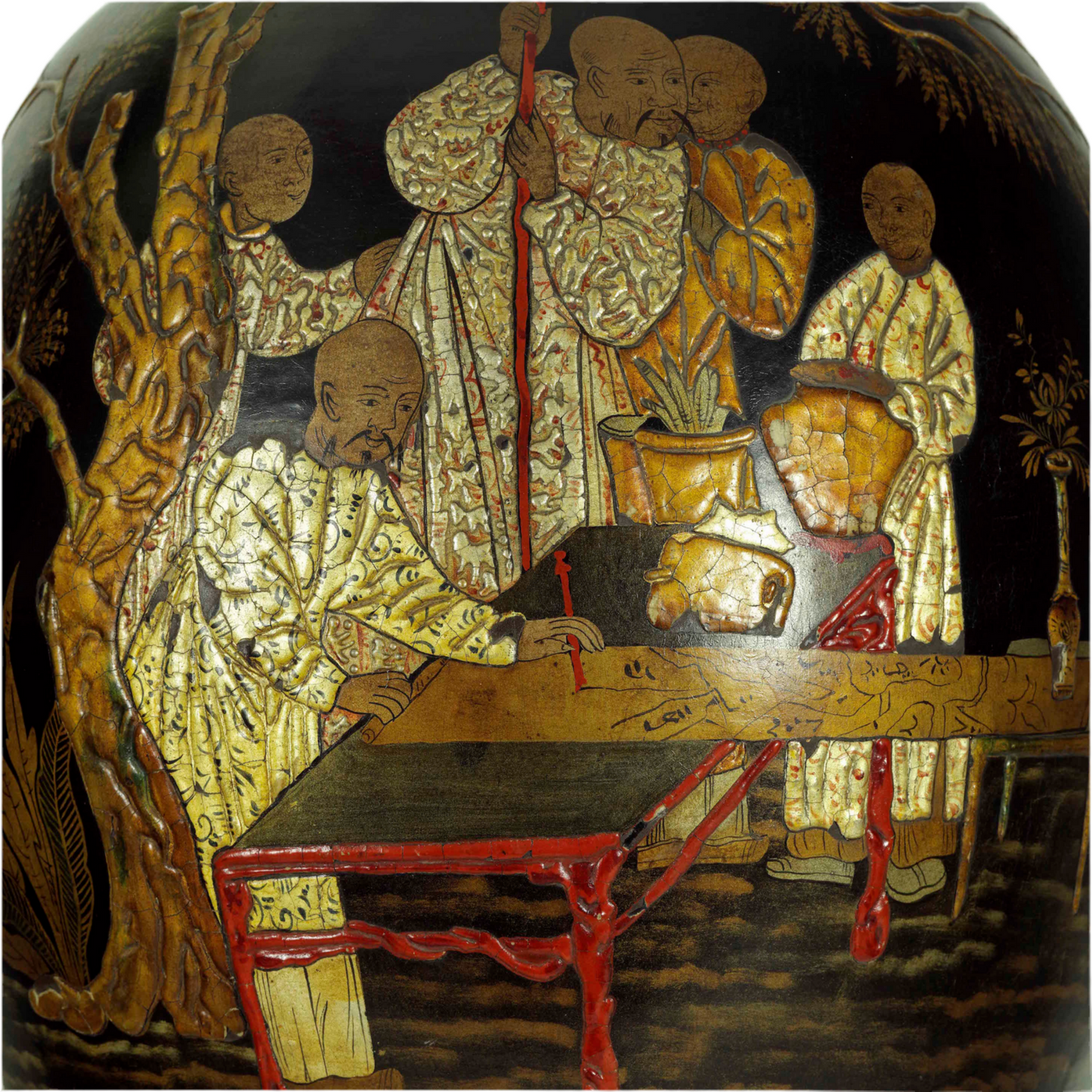 COPPIA DI VASI A CHINOISERIE
